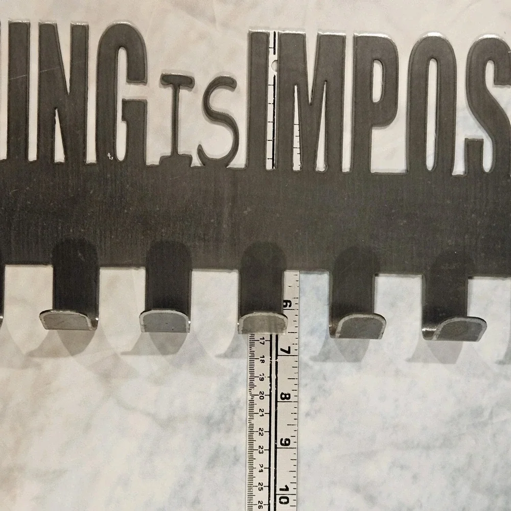 Nothing‎ Is Impossible Metal Wall Hook Rack 21